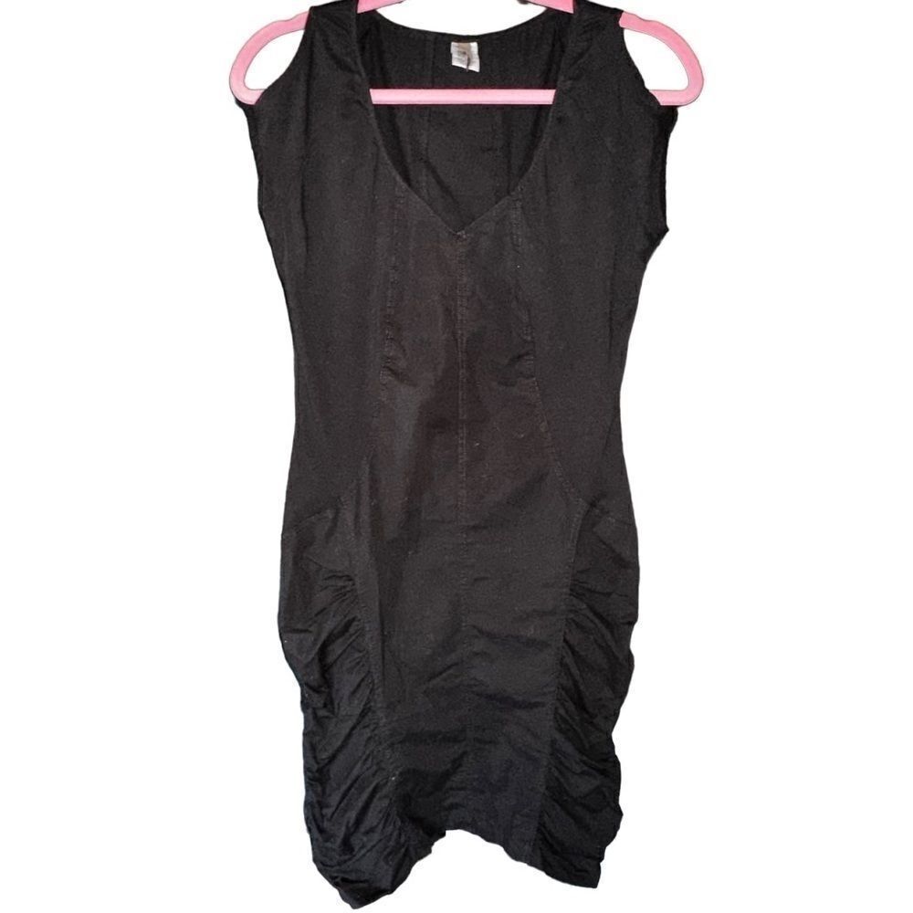 XCVI Raymond sleeveless Cold Shoulder Ruched Bodycon Mini Dress Black Size XS